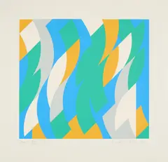 Bridget Riley, Start, 2000, Farbserigrafie auf leichtem Karton