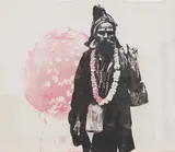 Walter Dahn, Holyman and Mushroom, 2005, Farbserigrafie auf Nessel