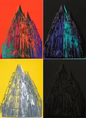 Cologne Cathedral (Karten) by Andy Warhol, 1985, 4 Farbserigrafien auf leichtem Karton. Im originalen Umschlag, sold Sep 2025