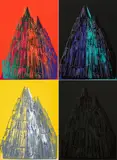 Andy Warhol, Cologne Cathedral (Karten), 1985, 4 Farbserigrafien auf leichtem Karton. Im originalen Umschlag