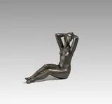Hermann Blumenthal, Sitzende mit ausgestreckten Beinen, 1935 (Entwurf), Bronze, braun patiniert