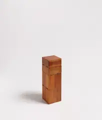 Friedrich Gräsel, FT 3 (Formenteilung), 1976, Holz, geölt und schwarz markiert, mit Scharnieren verbunden