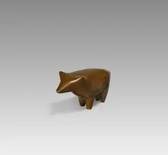 Stehende Kuh (Maulwurfskuh) by Ewald Mataré, Um 1936 (Entwurf), Bronze, sold Jun 2025