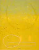 Jürgen Partenheimer, Ohne Titel, 1990, Mischtechnik, collagiert auf Leinwand