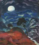 Gustav Wunderwald, Der Mond, Um 1918, Öl auf Leinwand