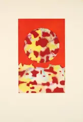 Landschaft by Max Ernst, 1971, Farbfotolithografie auf BFK RIVES (Wasserzeichen), sold Sep 2025