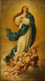 Philipp Ernst, Madonna mit Engeln nach Murillo, Öl auf Leinwand