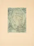 Max Ernst, Ohne Titel, 1963, Farbradierung auf BFK RIVES (Wasserzeichen)