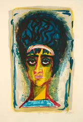 Otto Dix, Römerin, 1962, Farblithografie auf Van Gelder Zonen (Wasserzeichen)