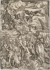 Albrecht Durer, Das Babylonische Weib, 1498, Holzschnitt auf Papier