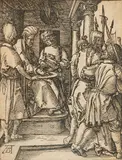 Albrecht Durer, Die Handwaschung des Pilatus, 1511, Holzschnitt auf Papier