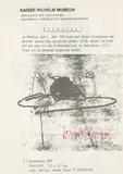 Joseph Beuys, Diebstahl, 1974/77, Informationsblatt, beidseitig als Offset auf Papier