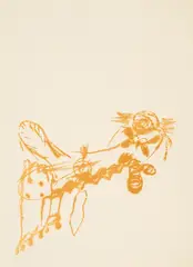 Joseph Beuys, Ohne Titel (Bienenkönigin) (Aus: Spur I), 1974, Farblithografie auf Bütten