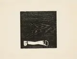 Joseph Beuys, Bein (Aus: Holzschnitte), 1961, Holzschnitt auf Bütten