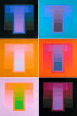 Karl Gerstner, Aus: Colorsounds, 1972, Jeweils: Farbserigrafie auf leichtem Karton