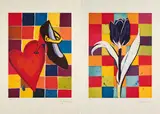 Elvira Bach, Konvolut von 2 Druckgrafiken, 1997, Jeweils: Farbaquatinta auf Bütten