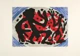 A. R. Penck, Ohne Titel, Farbradierung auf Zerkall (Wasserzeichen)