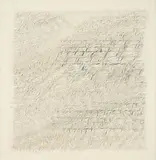 Milan Mölzer, Ohne Titel, 1975, Papier, geschnitten, auf Holzplatte. In Plexiglaskasten