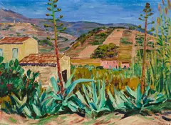 Arnold Balwé, "Landschaft auf Elba", Öl auf Leinwand