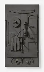 Louise Nevelson, Ohne Titel, Holz, farbig gefasst