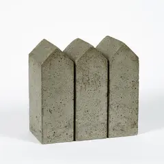 Hubert Kiecol, Ohne Titel (Häuser), Konvolut von 3 Beton-Objekten