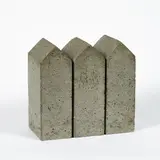 Hubert Kiecol, Ohne Titel (Häuser), Konvolut von 3 Beton-Objekten