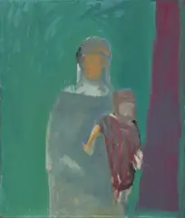 Siegfried Anzinger, Madonna mit Kind, 1995, Öl auf Leinwand