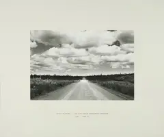 Hamish Fulton, A Two Day 59 Mile Road Walk, Coast to Coast across the northern Peninsula of Newfoundland, Ca. 1976, Gelatinesilberabzug. Auf Karton kaschiert