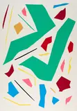 Imi Knoebel, Ohne Titel (Messerschnitt), 1993, Farbserigrafie auf leichtem Karton