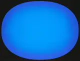 Rupprecht Geiger, Gerundetes Blau / 2x blau auf schwarz