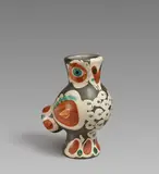 Pablo Picasso, Wood Owl, 1968, Weißes Steingut, partiell farbig gefasst und glasiert
