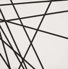 François Morellet, 10 lignes au hasard, 1975, Acryl auf Leinwand