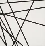 François Morellet, 10 lignes au hasard, 1975, Acryl auf Leinwand