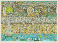 The last Stop is Coney Island by James Rizzi, 2003, 3D-Farbserigrafie auf leichtem Karton, sold Sep 2025