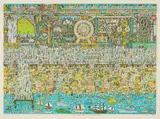 James Rizzi, The last Stop is Coney Island, 2003, 3D-Farbserigrafie auf leichtem Karton