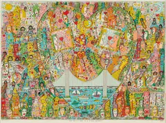 James Rizzi, The best Art is a good Heart, 2000, 3D-Farbserigrafie auf leichtem Karton
