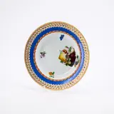 Teller mit Früchtedekor by Meissen, 19. Jh, Porzellan, farbig staffiert, gold dekoriert, sold May 2025