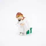 Meissen, Mädchen mit Katze, Vor 1924, Porzellan, farbig und gold staffiert