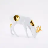 Meissen, Rehbock, äsend, 2022, Porzellan, Gold dekoriert