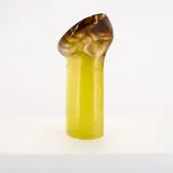 Salvador Dalí, Glasskulptur 'La main divine', 1972, Pâte de verre in Gelb und Braun, formgeschmolzen