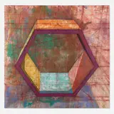 Ronald Davis, Hexagon Frame (from Snapline I Series), 1975, cel-vinyl acrylic and dry pigment on canvas