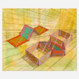 Ronald Davis, Lift and Bent Vents (from Snapline I Series), 1977, cel-vinyl acrylic and dry pigment on canvas