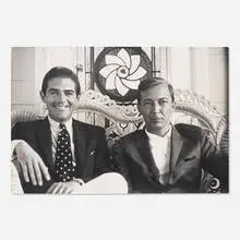 Irving Blum and Jasper Johns by Dennis Hopper, 1964, gelatin silver print, sold Feb 2022