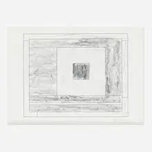 Peter Halley, Prison 28, 1995, graphite on digitally printed paper