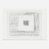 Peter Halley, Prison 28, 1995, graphite on digitally printed paper