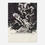 Goodyear by Raymond Pettibon and Victor Gastelum, 2002, screenprint in colors on Fabriano Tiepolo paper, sold Feb 2022