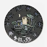 Pablo Picasso, Paysage plate, 1953, white earthenware clay decorated in engobes and brushed glazed