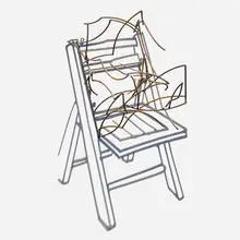 Larry Kagan, Folding Chair, 1999, steel rods