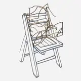 Larry Kagan, Folding Chair, 1999, steel rods