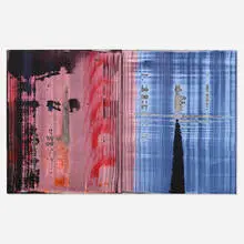 Chosp (diptych) by Ed Moses, 2008, acrylic on two canvases, sold Feb 2022